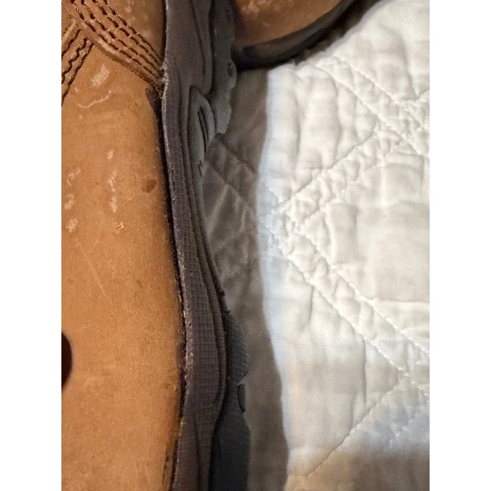 Chippewa Mens Waterproof Composite Toe Work Boots Brown Leather Size 11 XW